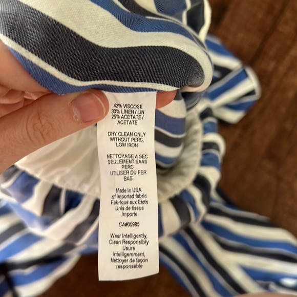 Worn once Zero + Maria Cornejo made in New York USA striped blue jumpsuit size 2 - Picture 8 of 9